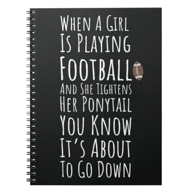 Lättare fotbolls-gåvor på hösten för flickor och s anteckningsbok (Framsidan)