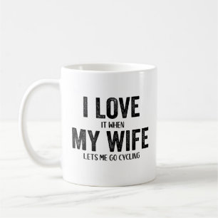 Lättare Gift Cyclist Kärlek Min fru Cycling Bike C Kaffemugg