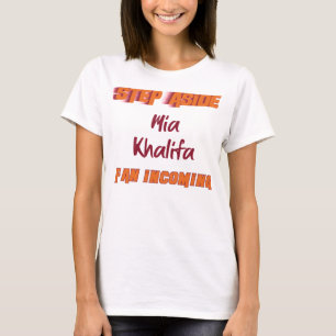 Lättare Gift Mia Khalifa Step vid inkommande Fläkt T Shirt