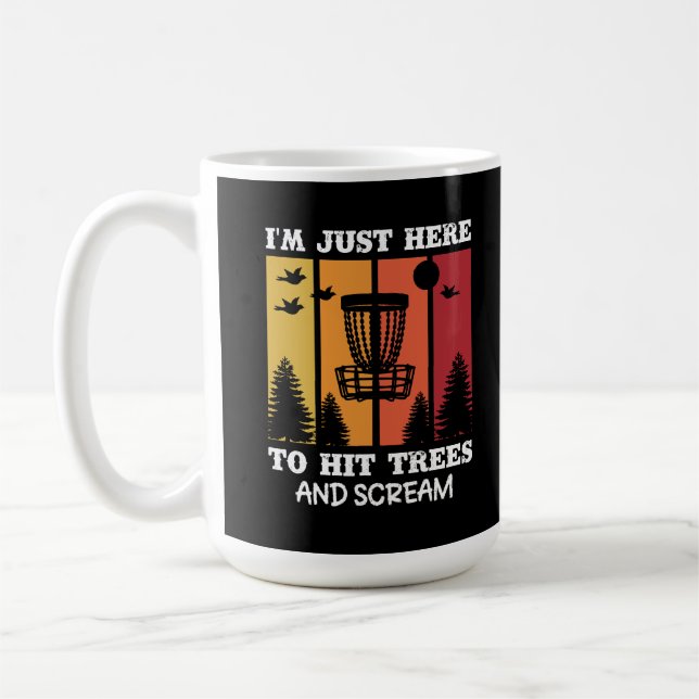 Lättare Golf-citattecken Retro Disk Golf Kaffemugg (Vänster)