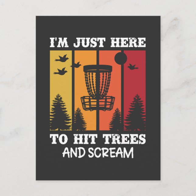 Lättare Golf-citattecken Retro Disk Golf Vykort (Framsida)