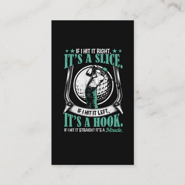 Lättare Golf Player Lucky Golf Swing Skill Joke Visitkort (Framsida)