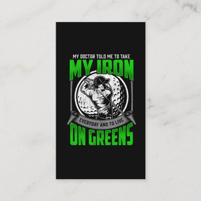 Lättare Golfer Course citat Golf Player Humor Visitkort (Framsida)