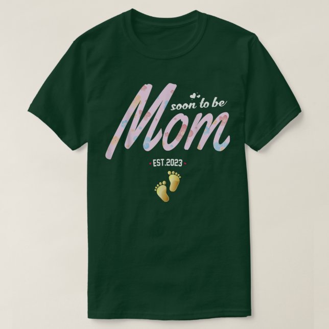 Lättare Gravid Kvinnor snart till Mamma år 2023 fö T Shirt (Design framsida)