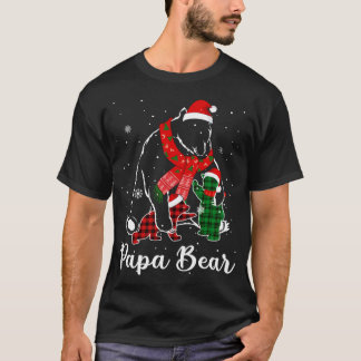 Lättare Grönt Red Play Pappa Bear Matching Pajama T Shirt
