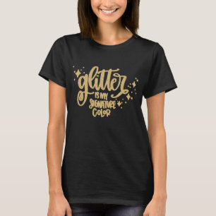 Lättare Guld Glitter-offert för hantverkare T Shirt