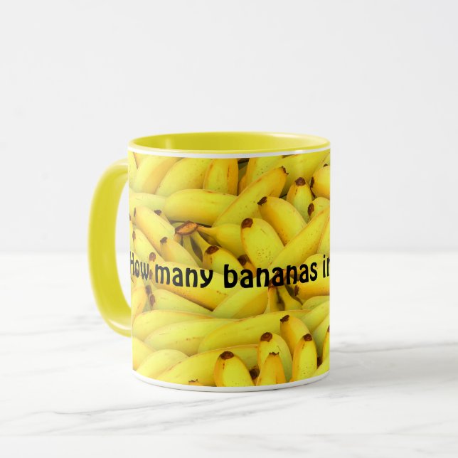 Lättare Gult Bananas Mönster Coffee Mugg (Framsida vänster)