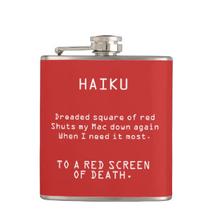 Lättare Haiku till Dödens Röda Skärm Fickplunta