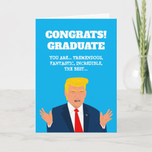 Lättare High School Studenten 2022 Trump tecknad Kort