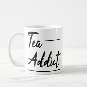 Lättare Humor Tea Citat Gift : Tea Addict Kaffemugg