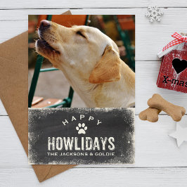 Lättare julfoto Lycklig Howlidays Hund älskare Julkort