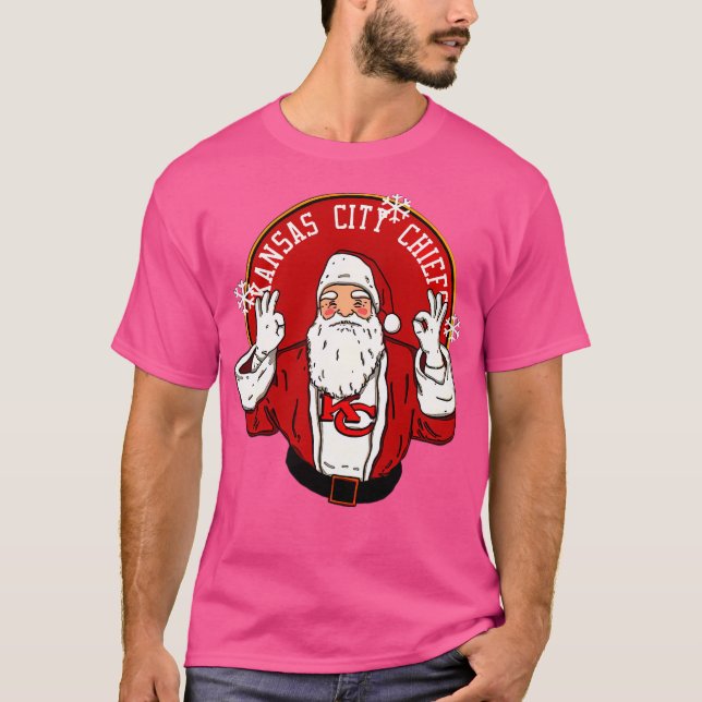 Lättare Jultomten Kärlek Kansas City Chief T Shirt (Framsida)
