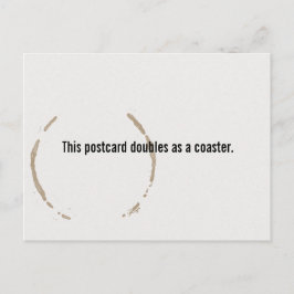 Lättare kaffevykort, underlägg, fläcka, minimalist vykort