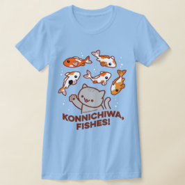 Lättare Katt T-shirt - KONNICHIWA FISHES