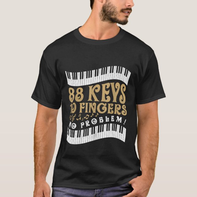 Lättare klassisk musiker Pianist Gift Piano T Shirt (Framsida)