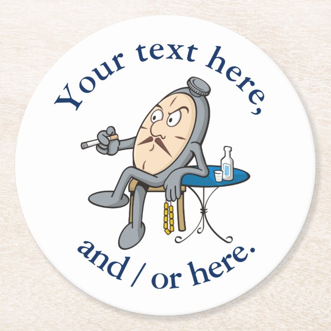 Lättare klocka underlägg papper rund (Framsidan)