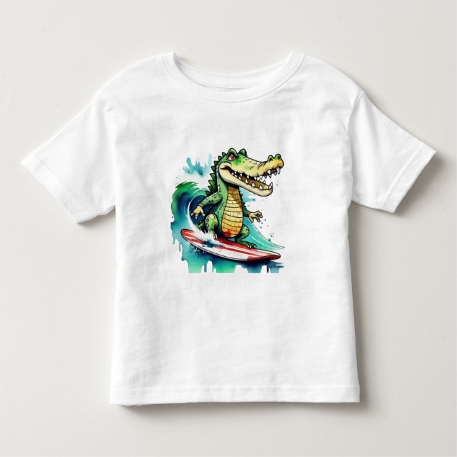 Lättare krokodilsurfing T-Shirt (Framsida)