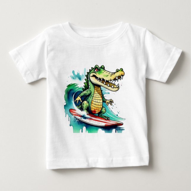 Lättare krokodilsurfing T-Shirt (Framsida)