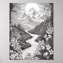 Lättare liggande färgning Poster