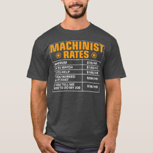 Lättare Machinist Rates Machinist Hourly Rates T Shirt