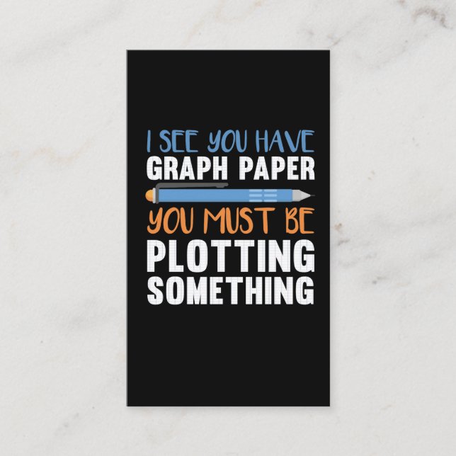 Lättare Math Teacher Geometry plotting Humor Visitkort (Framsida)