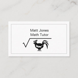Lättare Math Tutor eller Lärarens Square Root of C Visitkort