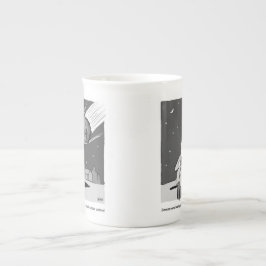 Lättare Meteor Hitting Earth Disaster Benporslin Mugg