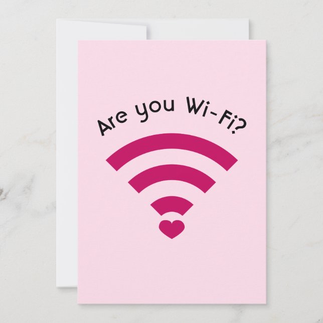 Lättare Nerdy Wi-Fi-Valentineser-kort Julkort (Framsida)
