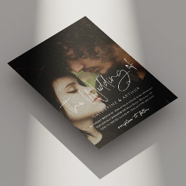 Lättare och Elegant - bricköverlägg med Photo Bröl Inbjudningar