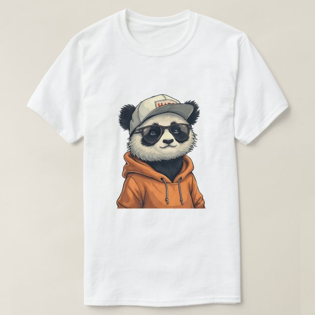 Lättare Panda Design För manar Women Boys Girls äl T Shirt (Design framsida)