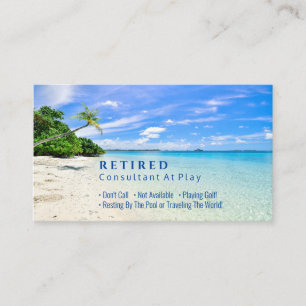 Lättare pensionerad, Handflatan/Beach Yrke Gag Vs Visitkort