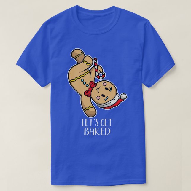 Lättare Pepparkaksgubbe Dancing Lets Baked T Shirt (Design framsida)