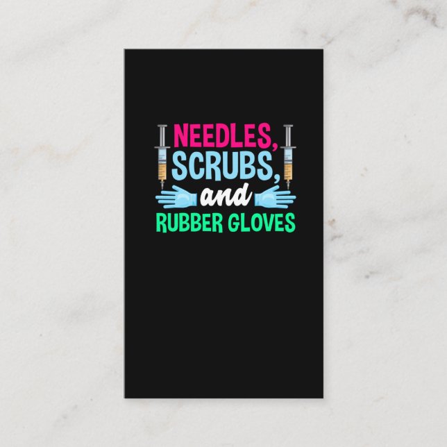 Lättare Phlebotomist Syringe och blodanställd Visitkort (Framsida)