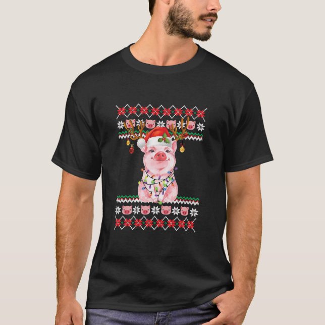 Lättare Pigmas Gris Älskare-julsötare T Shirt (Framsida)