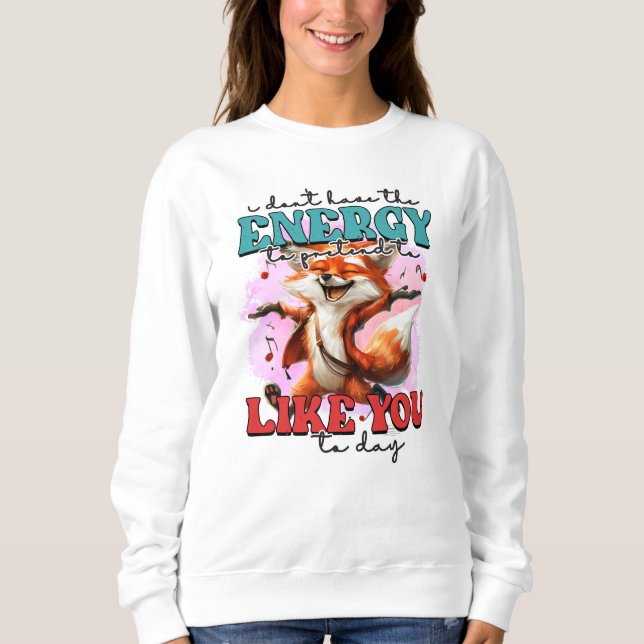 Lättare sarcasm Fox ord art T Shirt (Framsida)
