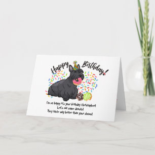 Lättare Scottish Terrier Pet Hund Birthday Card Inbjudan