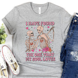 Lättare Skeleton Alla hjärtans dag, Dansande Skele T Shirt