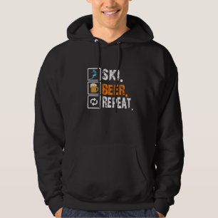 Lättare Ski Beer Repeat Skiing & Skiers Hoodie