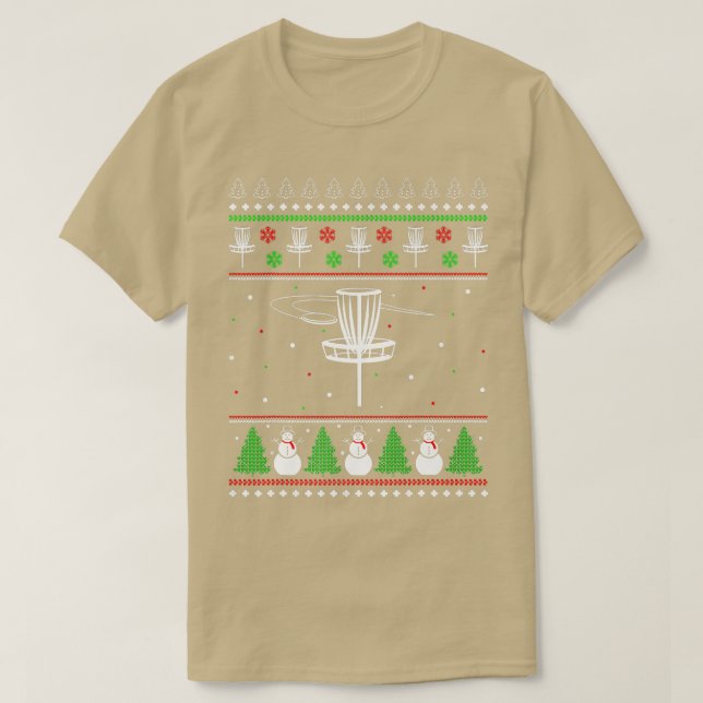 Lättare skiva Golf Ugly jul Sweater Pajama T Shirt (Design framsida)