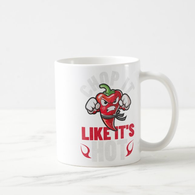 Lättare Spicy Chili Karate Design Chile Pepper Hum Kaffemugg (Höger)