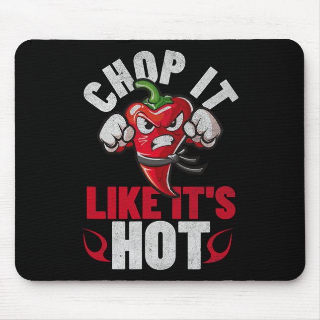 Lättare Spicy Chili Karate Design Chile Pepper Hum Musmatta (Framsidan)