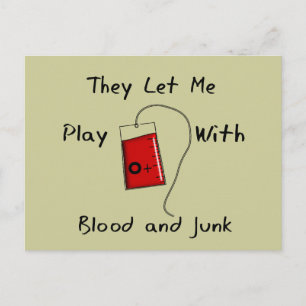 Lättare Student ger "Blood and Junk" Vykort