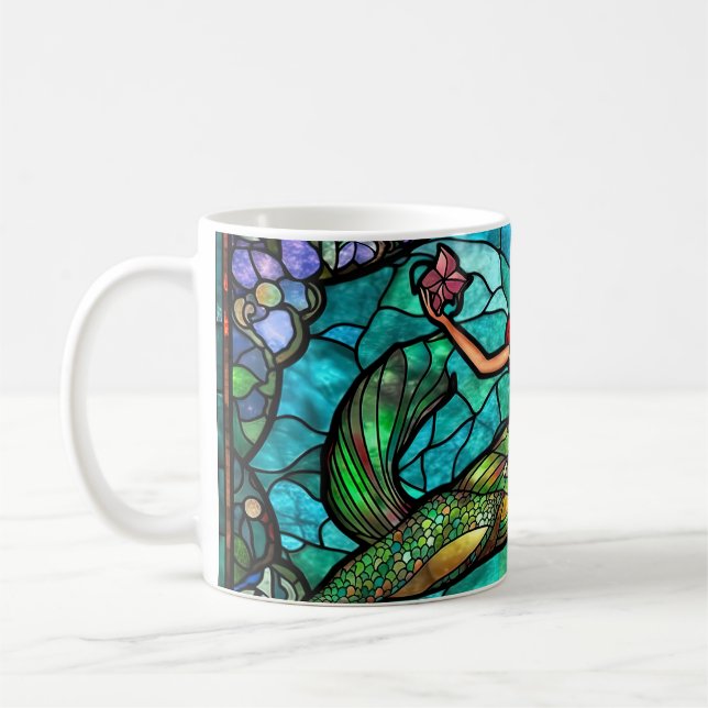 Lättare sublimering av Sjöjungfru Kaffemugg (Vänster)