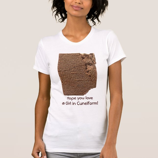 Lättare "Sumerian Cuneiform Writing" T-Shirts (Framsida)