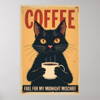 Lättare svart kaffekaffekonst - kaffe för mord poster