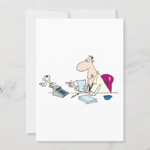 Lättare Tecknad Accountant Kontors humor Inbjudningar