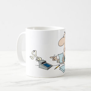 Lättare Tecknad Accountant Kontors humor Kaffemugg