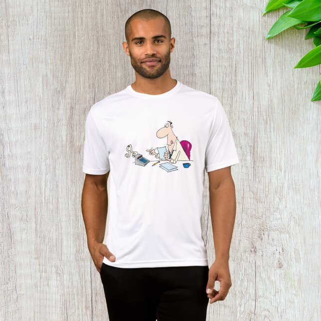 Lättare Tecknad Accountant Kontors humor T Shirt (Skapare uppladdad)