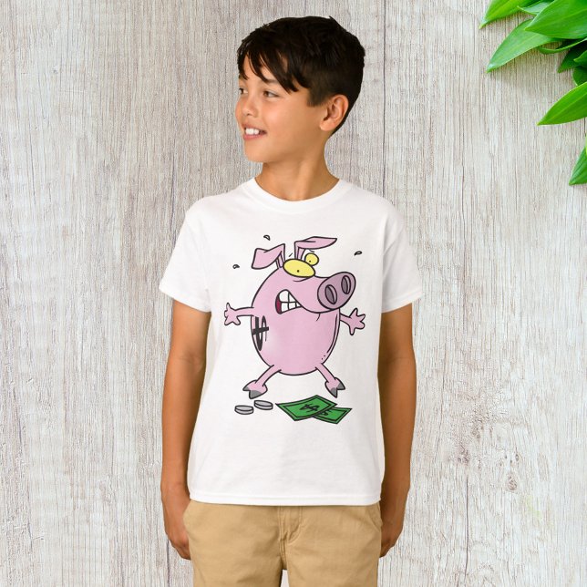 Lättare Tecknad Piggy Bank T Shirt (Skapare uppladdad)