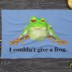 Lättare Tecknad Sarcastic Frog Kökshandduk